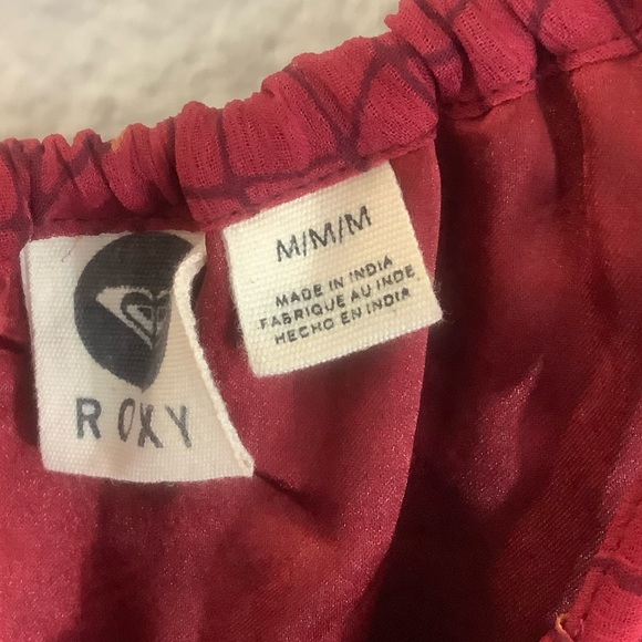 Roxy layered chiffon halter crop top blouse Sz M - Picture 4 of 12